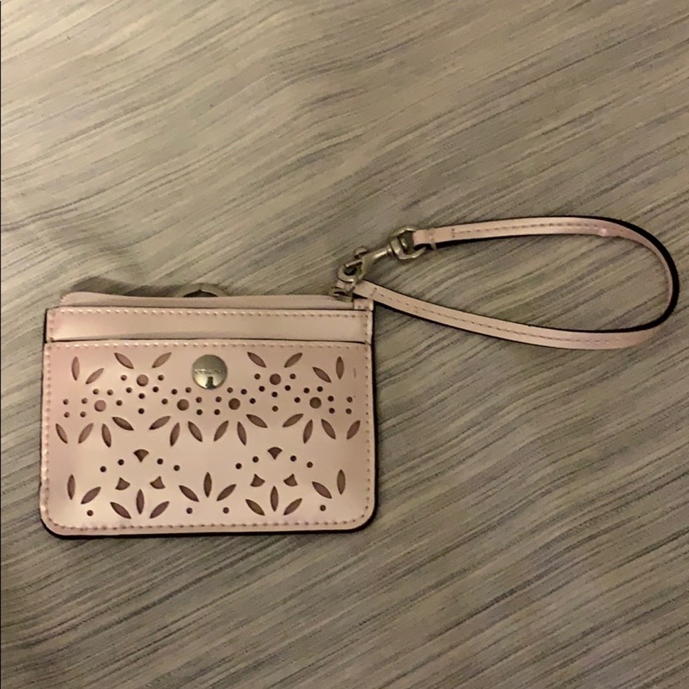 Authentic Coach Pink Flower Mini Wallet